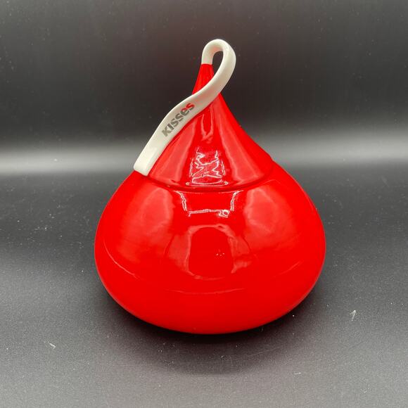 Fitz And Floyd Sweet Kisses Collection Red Finished Covered Porcelain Candy Dish - Picture 1 of 7